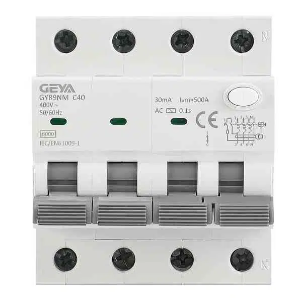 Дифференциальный автоматический выключатель GEYA 16A 3P+N 6kA 30mA Type AC - фото 1 - id-p113400654