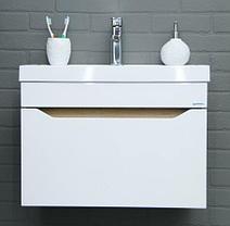 Тумба подвесная под умывальник "Радуга 60" Ева с одним ящиком В1 Дуб Вотан Айсберг, фото 2