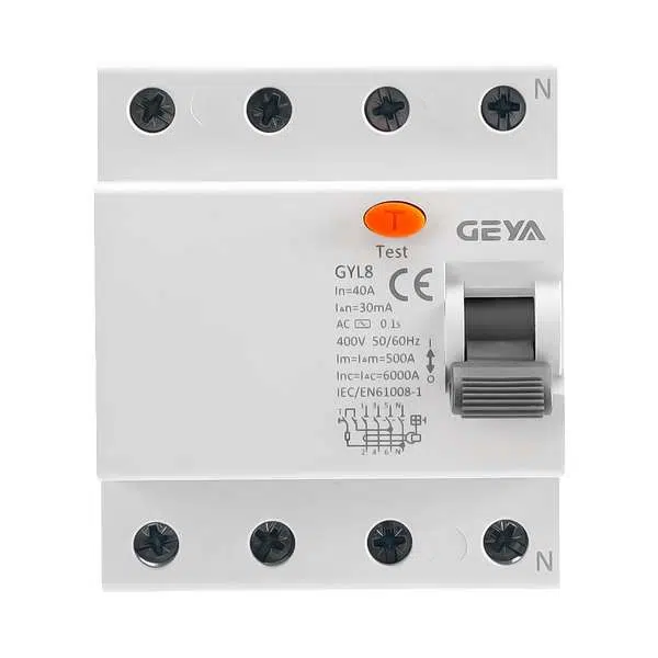 Устройство защитного отключения GEYA 63A 3P+N 6kA 30mA Type A - фото 1 - id-p113400731