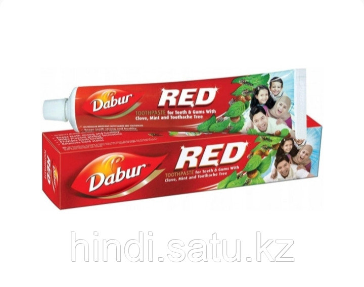 Зубная паста Ред Дабур, от пародонтоза 100 грамм, Индия Red Dabur (с гвоздикой - фото 1 - id-p113400864
