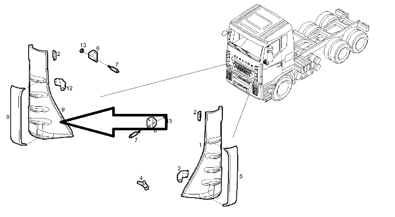Дефлектор кабины Iveco 682 Tipper, Hongyan