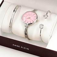 Часы наручные женские Anne Klein с дизайнерскими браслетами (Черный в серебре), фото 8