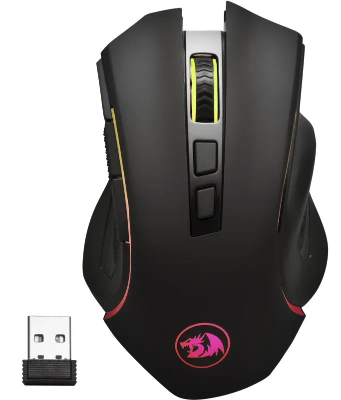 Мышь игровая беспроводная Redragon Griffin wireless, RGB, черный, фото 1