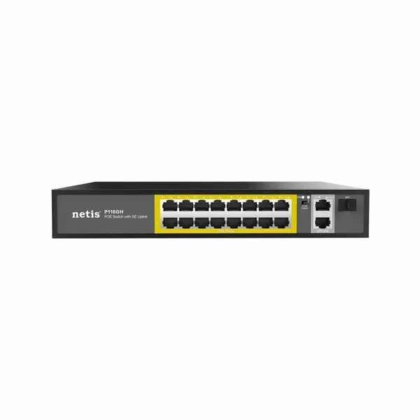 Коммутатор Netis P116GH, 16 x 10/100 LAN, 16POE+2XGE+SFP