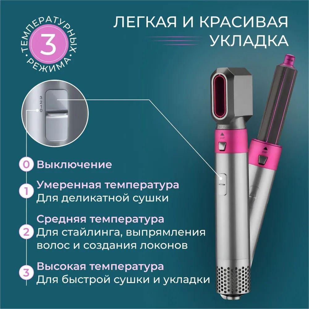 Стайлер Airwrap 5в1 для всех типов волос, мультистайлер для создания локонов и волн, Выпрямитель, Брашинг, Фен - фото 2 - id-p113402760