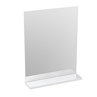 Зеркало с полкой MELAR 50 без подсветки прямоугольное универсальное белое