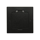 Shelbi SFW-2M-IP44-MB Напольный/настенный лючок 1 розетка 220В, IP44, матовый чёрный, фото 3