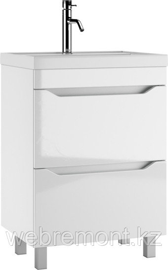 Тумба под умывальник "Unit 60" Ева с двумя ящиками В2 Айсберг