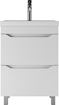 Тумба под умывальник "Unit 60" Ева с двумя ящиками В2 Айсберг, фото 2