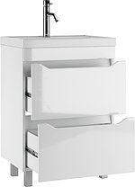 Тумба под умывальник "Unit 60" Ева с двумя ящиками В2 Айсберг, фото 3