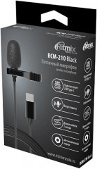 Микрофон петличный Ritmix RCM-210 черный - фото 2 - id-p113403479