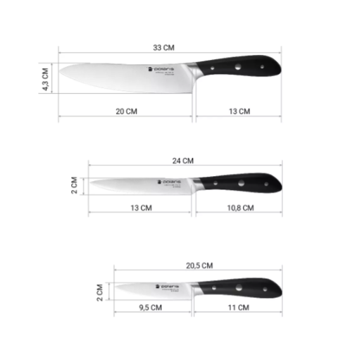 Набор ножей Polaris Solid-3SS - фото 5 - id-p113403785