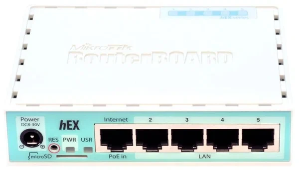 Сетевой Маршрутизатор MikroTik RB750Gr3 hEX Router. 5x Ethernet 10/100/1000, USB, PoE