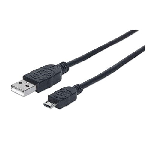 Кабель Manhattan USB 2.0, A (M) - Micro-B (M),черный, 0,5 м 325677