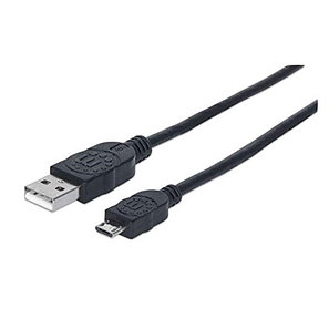 Кабель Manhattan USB 2.0, A (M) - Micro-B (M),черный, 0,5 м 325677, фото 2