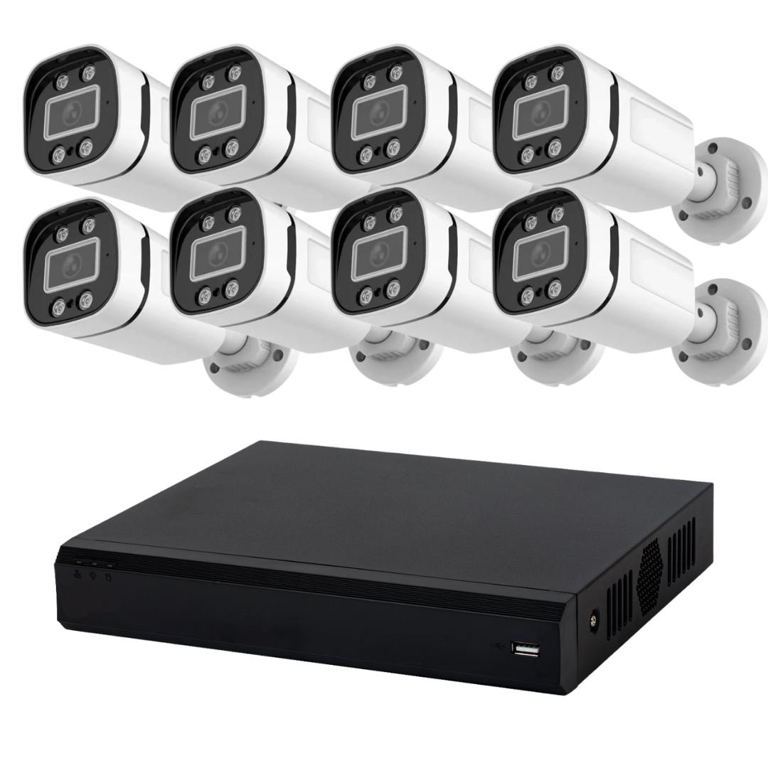 Беспроводной комплект уличного ip видеонаблюдения Kit SUNQAR на 8 камер 4мр - фото 1 - id-p112108378