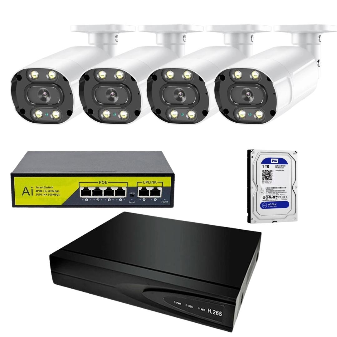Комплект видеонаблюдения Z-BEN IP6204-3POE - фото 1 - id-p112154863