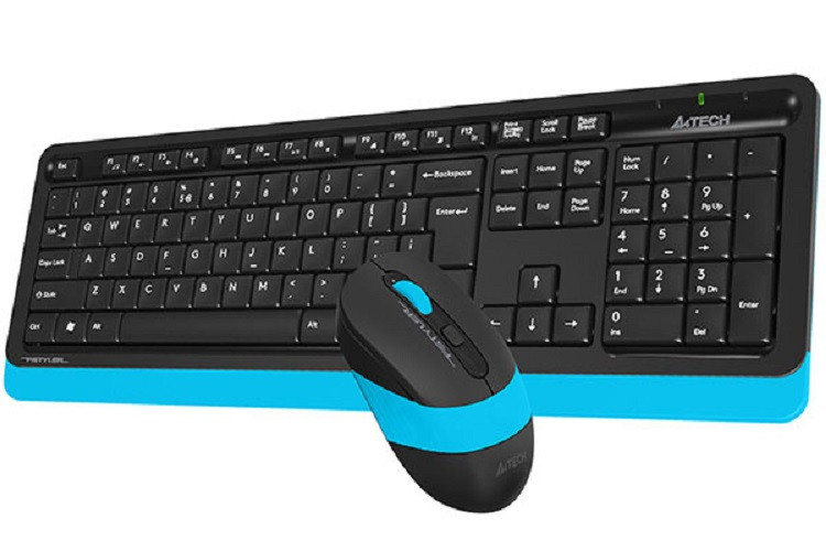 Клавиатура+мышь беспроводная A4Tech Fstyler FG1010 (FG1010-BLUE) синий - фото 2 - id-p113410345