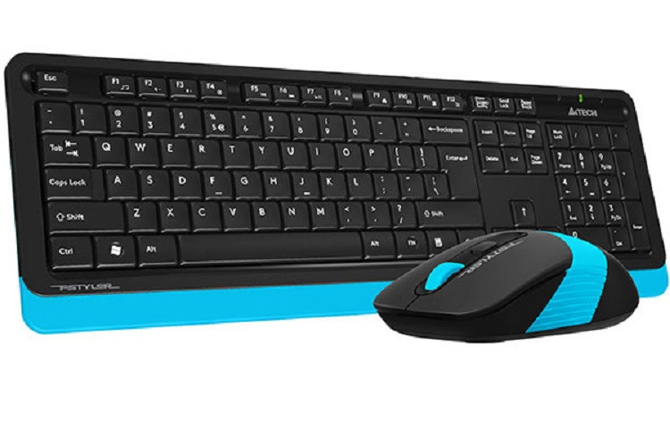 Клавиатура+мышь беспроводная A4Tech Fstyler FG1010 (FG1010-BLUE) синий - фото 3 - id-p113410345