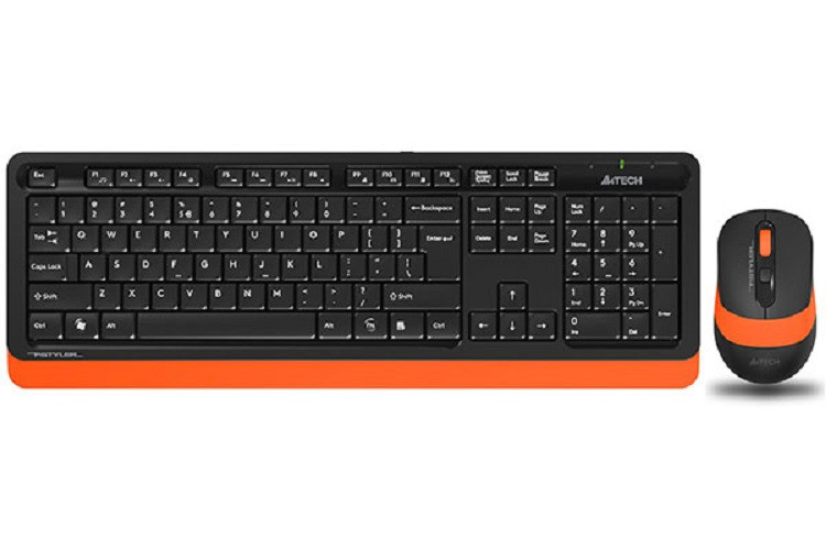 Клавиатура+мышь беспроводная A4Tech Fstyler FG1010 (FG1010-ORANGE) оранжевый - фото 1 - id-p113410351