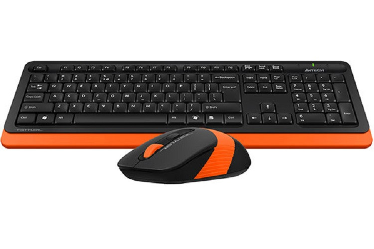 Клавиатура+мышь беспроводная A4Tech Fstyler FG1010 (FG1010-ORANGE) оранжевый - фото 2 - id-p113410351