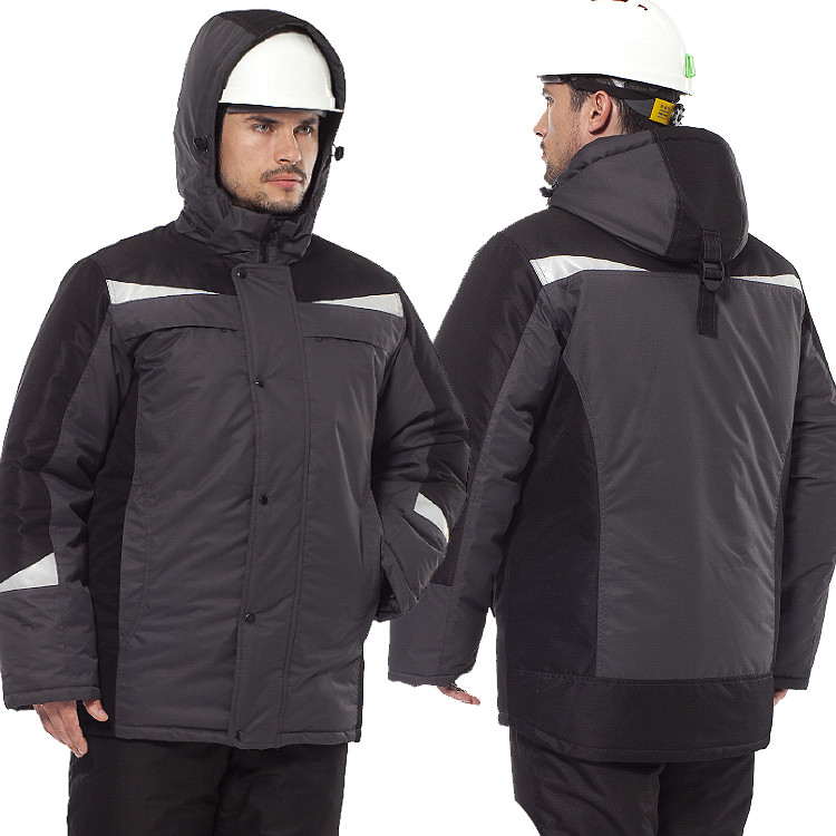 Куртка для ИТР "Архитектор" утепленная (серый/черный) - фото 1 - id-p113410368