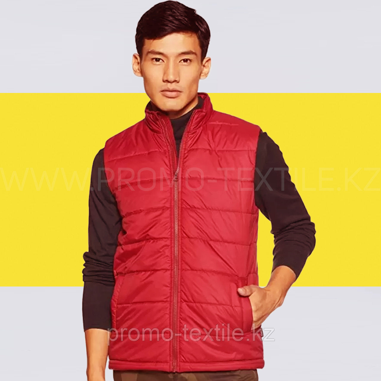 Жилет утепленный красный  цвет | Рабочая безрукавка на заказ