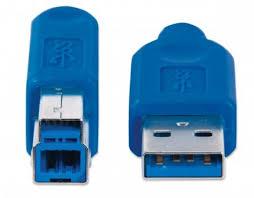Кабель Manhattan USB 3.0, A(M)/B(M), 2 м, синий 322430 - фото 1 - id-p113411182