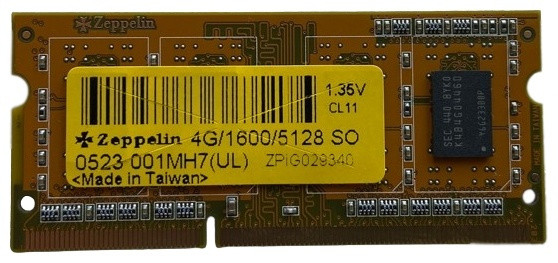 SODIMM 4Gb 1600 1.5V (память для ноутбуков) ZEPPELIN