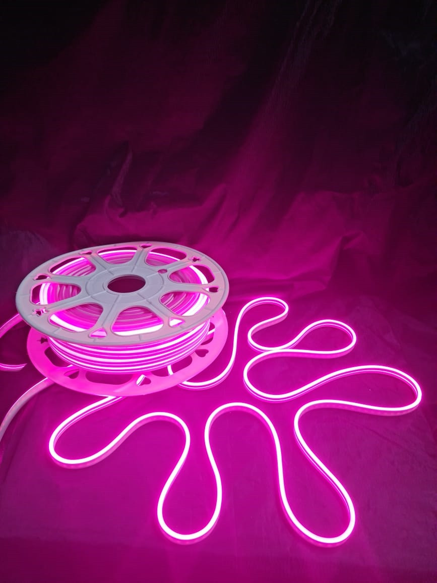 Световой шнур 12 вольт Розовый, фото 1