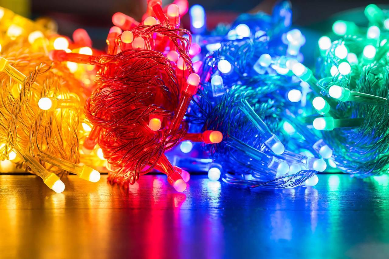 Гирлянда Змейка. Гирлянды новогодние змейки. Гирлянда уличные змейки 10 метров. Гирлянда rgb 10 м., фото 1