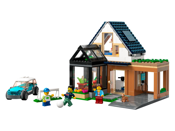 LEGO City 60398 Семейный дом и электромобиль, конструктор ЛЕГО - фото 4 - id-p113421834