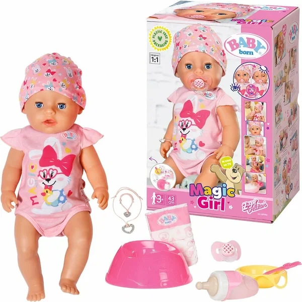 Baby Born Интерактивная кукла пупс девочка с магическими глазками