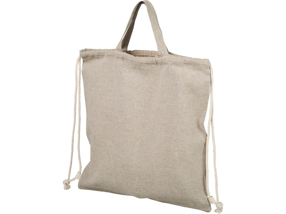 Рюкзак со шнурком Pheebs из 150 г/м2 переработанного хлопка, натуральный - фото 1 - id-p113422934