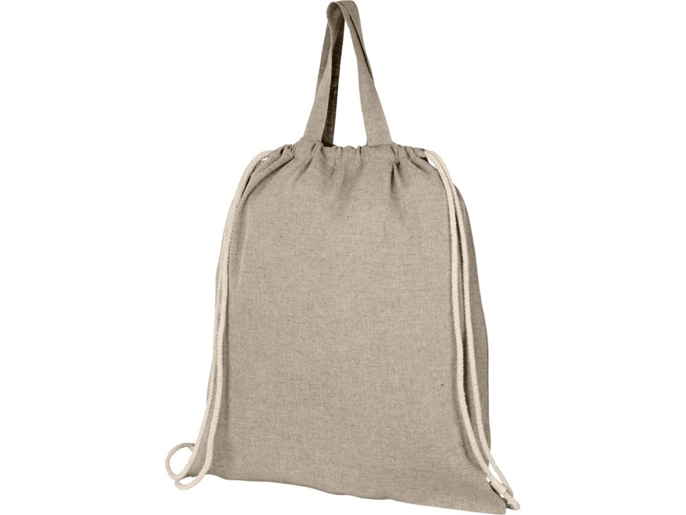 Рюкзак со шнурком Pheebs из 150 г/м2 переработанного хлопка, натуральный - фото 3 - id-p113422934