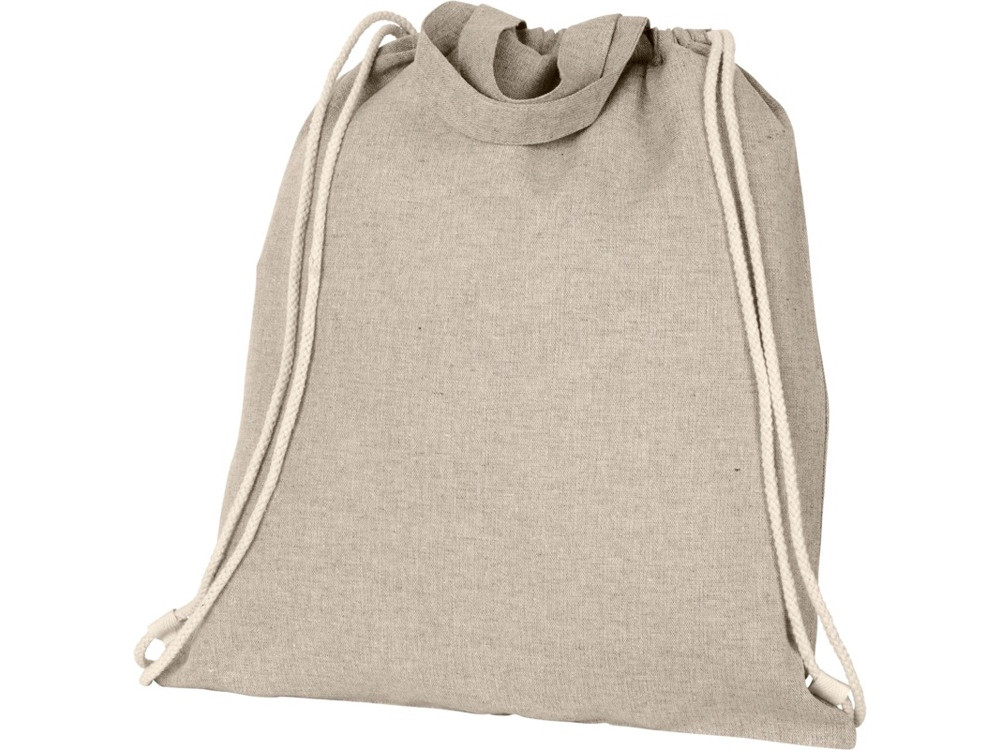 Рюкзак со шнурком Pheebs из 150 г/м2 переработанного хлопка, натуральный - фото 4 - id-p113422934