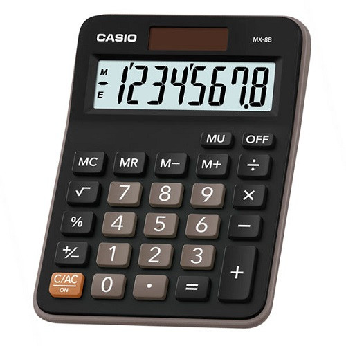 Калькулятор настольный CASIO MX-8B-BK-W-EC - фото 1 - id-p113423396