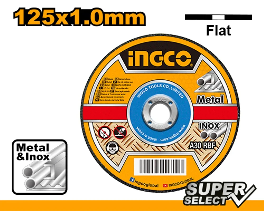 Круг отрезной 41 125х1.0х22  INGCO MCD101251