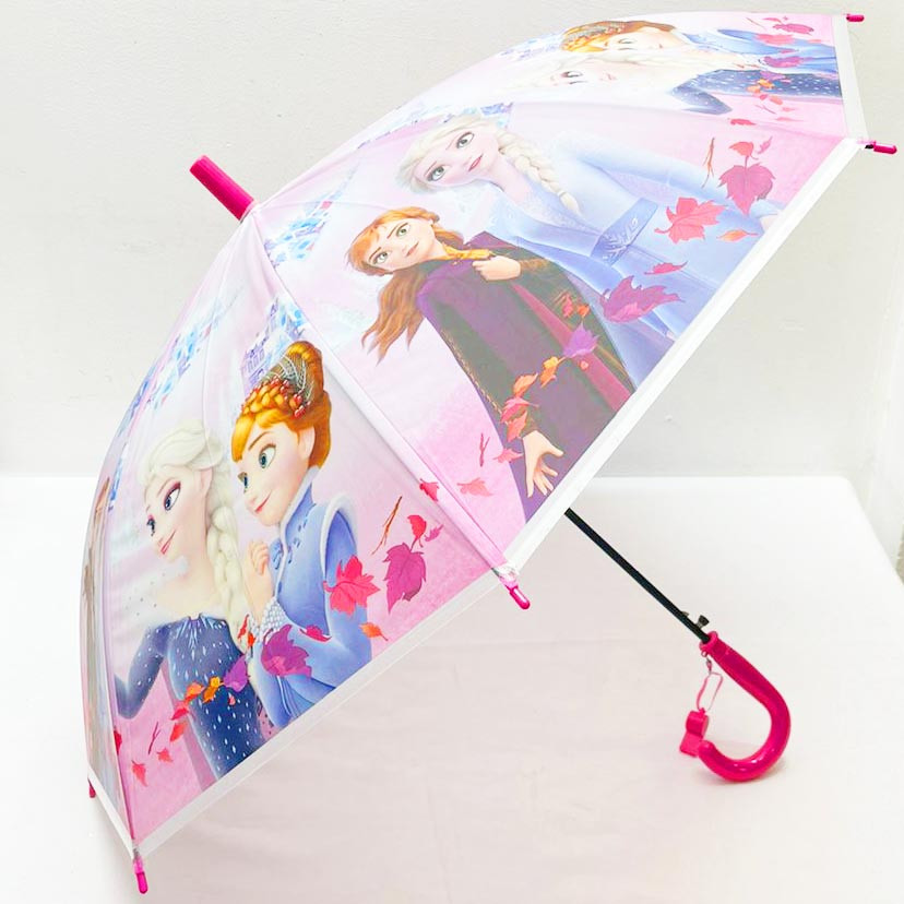 Детский зонт трость со свистком 80 см холодное сердце малиновый - фото 8 - id-p113424767
