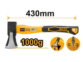 Топор с фибергласовой ручкой INGCO 1000 г HAX03010008