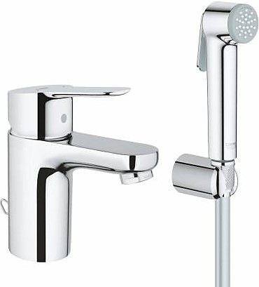 Смеситель для раковины с гигиеническим душем Grohe BauEdge 23757000 - фото 1 - id-p113425387