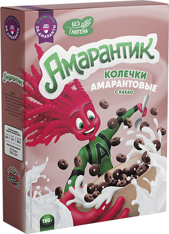 Колечки «Dr.AMARANTH» амарантовые с какао 150 г, фото 1