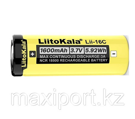 Аккумулятор 3.7v NCR 18500 LiitoKala Lii-16c(1600mAh) для бритв и эпиляторов braun, фото 2