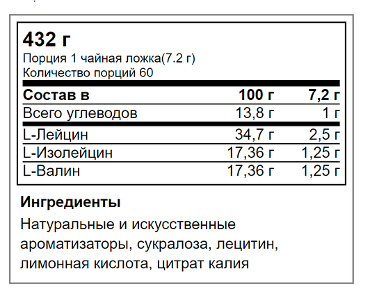 Аминокислоты R1 BCAAs, 440 g, Rule1 Unflavored, фото 2