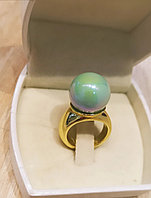 Кольцо с жемчугом / размер кольца 17 ( ул. Абая 141 )