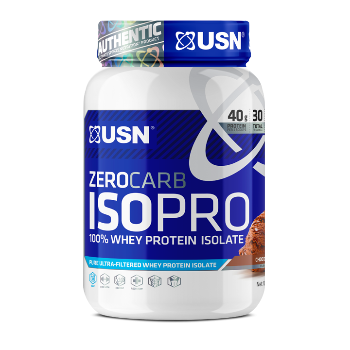 Протеин Iso Pro 100% Whey Zero Carb, 805 g, USN Chocolate - фото 1 - id-p111722745