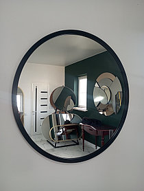 Argoblack, Зеркало круглое в черной раме МДФ, d= 830 мм