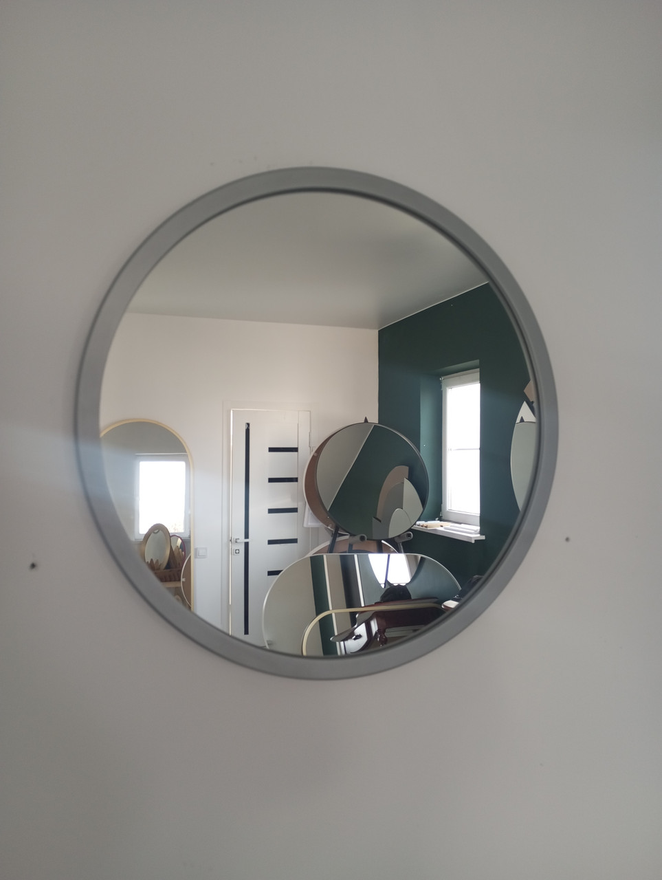 Argosilver, Зеркало круглое в серебристой раме МДФ, d= 500 мм - фото 1 - id-p113443784