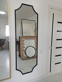 Nordblack, Дизайнерское зеркало в черной МДФ раме, 1650 х 580 мм
