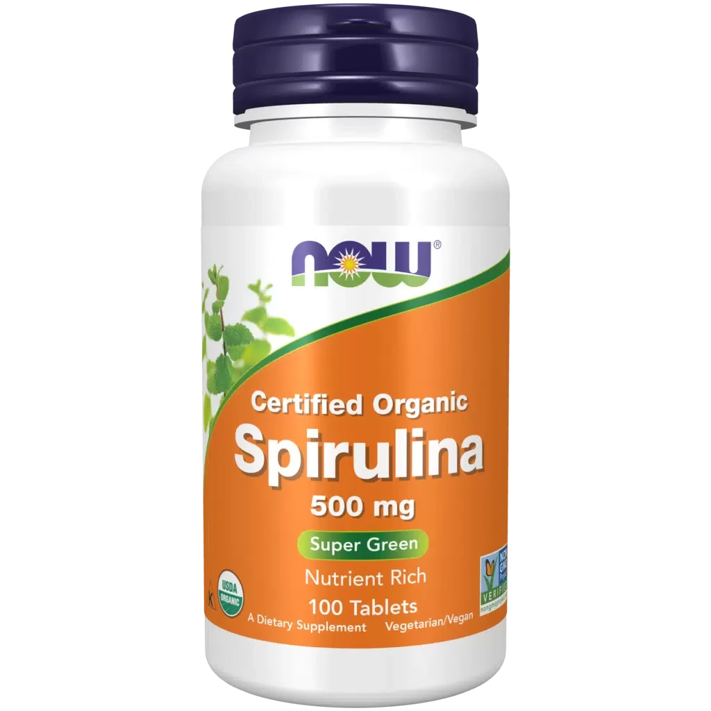 Now Spirulina Спирулина 500 мг таблетки массой 500 мг, 100 шт